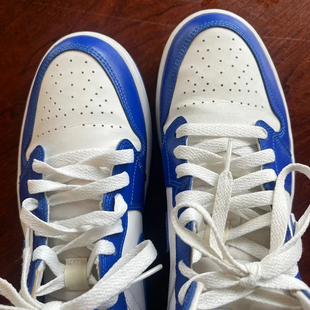 Nike Air Jordan 1 Mid Kentucky Blue White Royal Womens Shoes BQ6472-104 Size 9.5